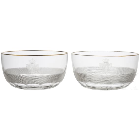 King Manuel II of Portugal - two noble finger bowls