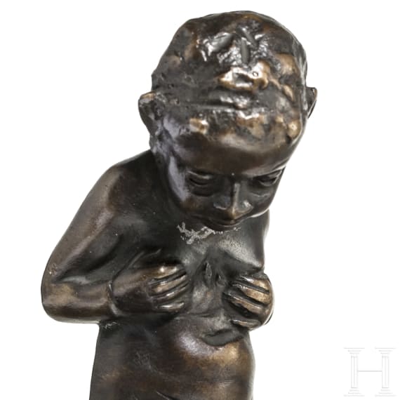Wilhelm Ritter von Kaulbach (1805 - 1874) - his personal seal in the shape of an infantile satyr with frog