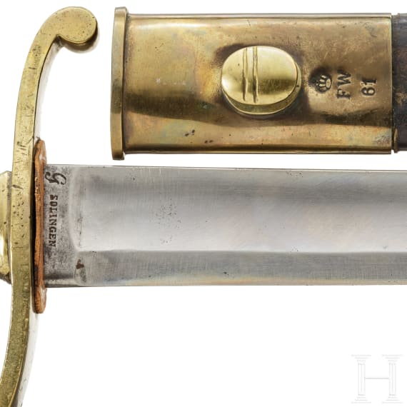 A side arm for Prussian border guards, dated 1860