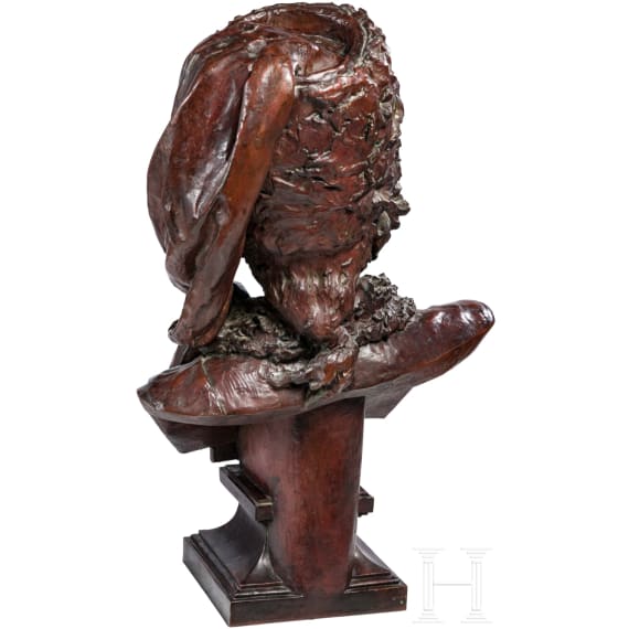 A large bronze bust of General Hans Joachim von Zieten