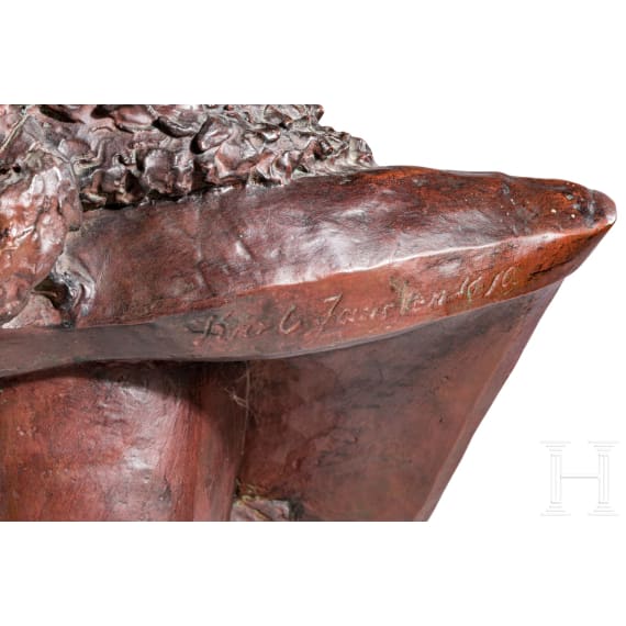A large bronze bust of General Hans Joachim von Zieten