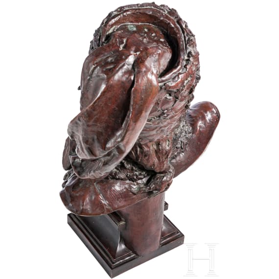 A large bronze bust of General Hans Joachim von Zieten
