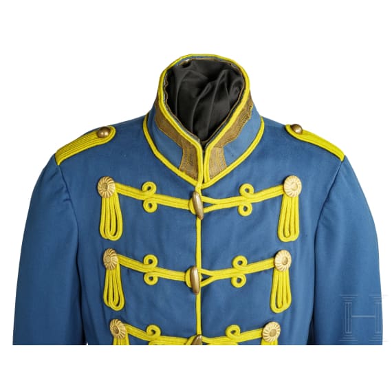 An attila for a non-commissioned officer in the 2nd Rhenish Hussar Regiment No. 9, dated 1915