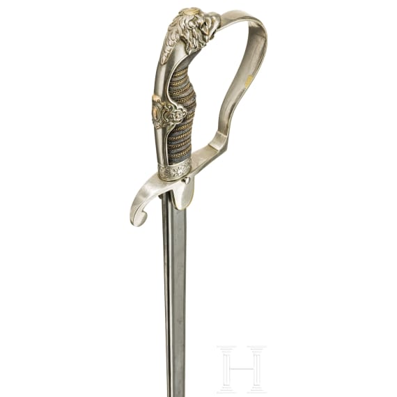 A Saxon lion's head gift sword, early 20th century