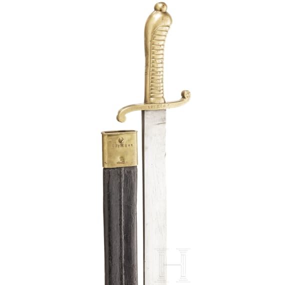 An infantry fascine knife M 1845 of the IR 107