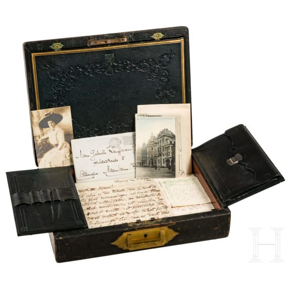 Luise of Austria-Tuscany (1870 - 1947) - handwritten documents in leather case