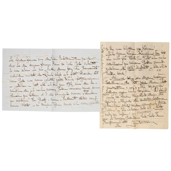 Luise of Austria-Tuscany (1870 - 1947) - handwritten documents in leather case