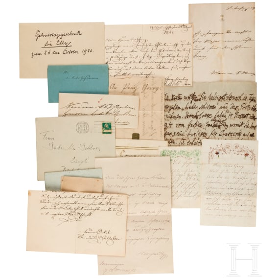 Luise of Austria-Tuscany (1870 - 1947) - handwritten documents in leather case