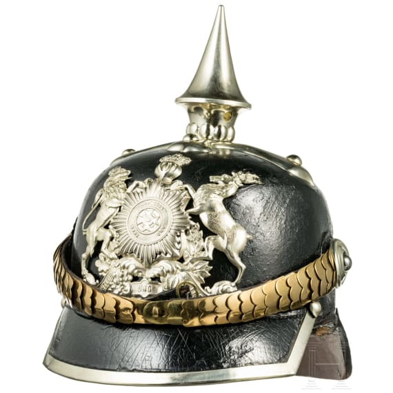 A helmet M 1867 for enlisted men in the Dragoon Regiment "K&ouml;nig" (2nd W&uuml;rttembergian) No. 26