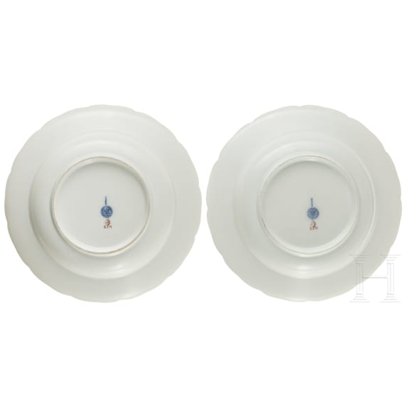 Duke Nikolaus of W&uuml;rttemberg (1833 - 1903) - two KPM soup plates, circa 1860