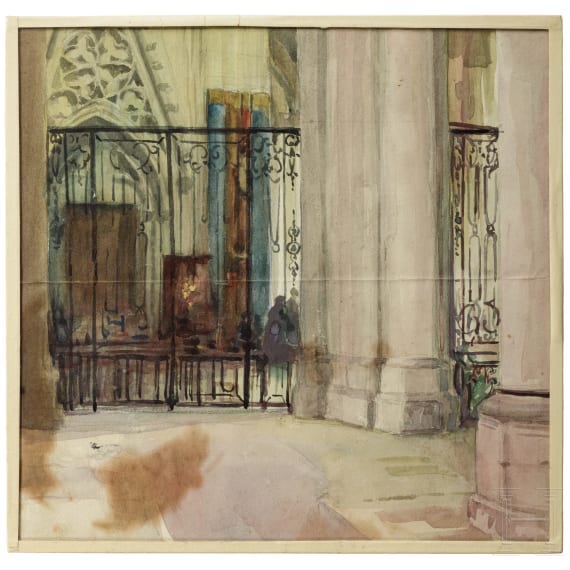 Georg Rudolph - A collection of 31 original watercolours and drawings from World War I and his identity card