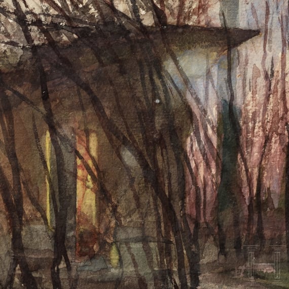 Georg Rudolph - A collection of 31 original watercolours and drawings from World War I and his identity card