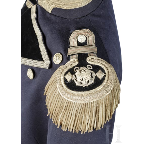 A gala uniform for a naval construction inspector for shipbuilding and engineering, circa 1910