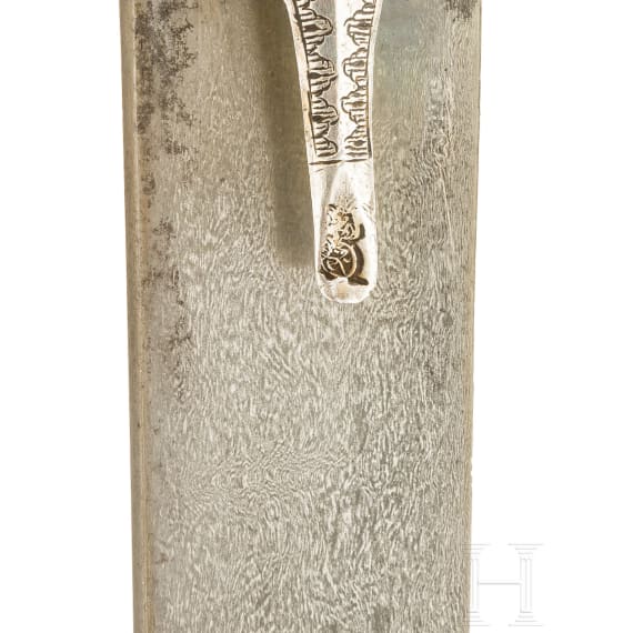 An Ottoman silver-mounted shamshir, from the reign of Sultan Abdulmejid I (1839 - 1861)