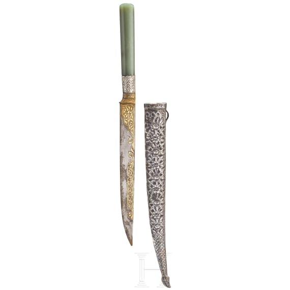 A small Ottoman knive with nephrite handle, circa 1800