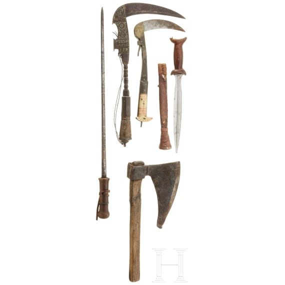 A weapons assembly, a.o. Afghan, African, 18th - 20th century