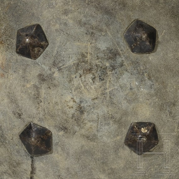 Three Indian leather shields, 19th century