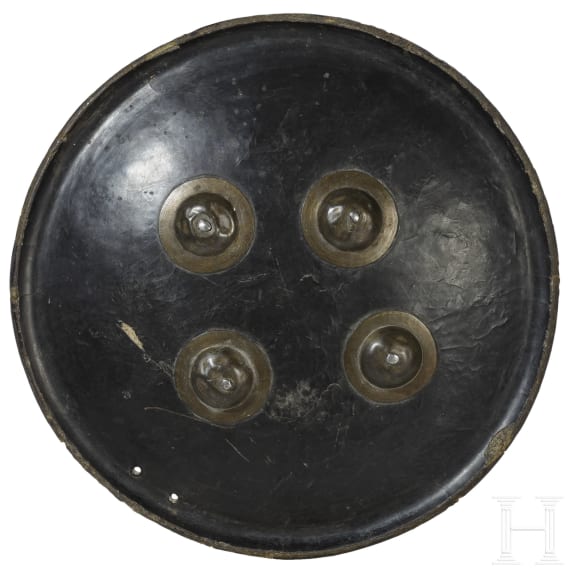 Three Indian leather shields, 19th century
