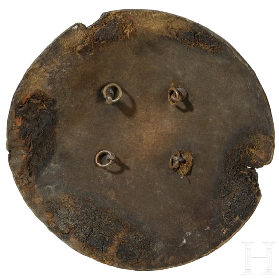 Three Indian leather shields, 19th century
