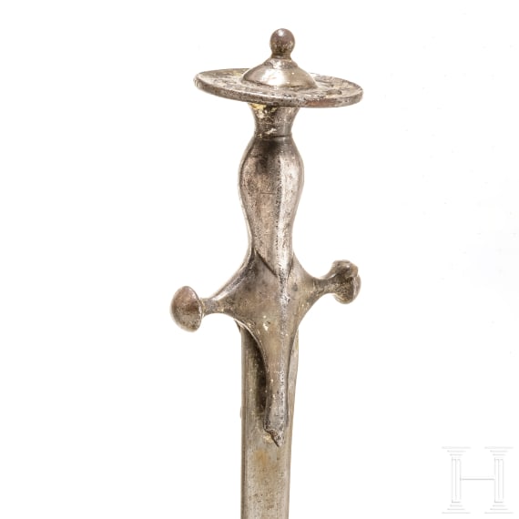 A silver-platted Indian tulwar, 19th century