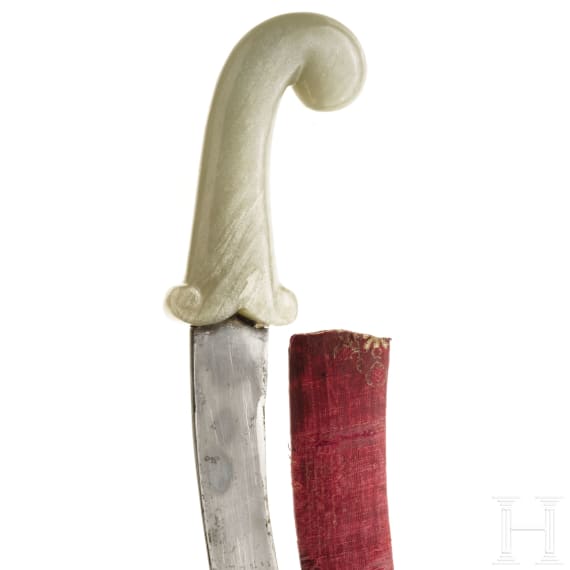 An Indian khanjar with jade grip, 20th century