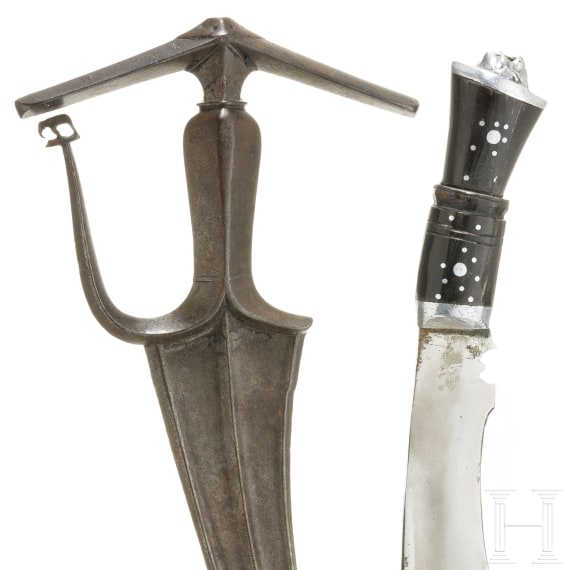 An Indian chilanum, 19th century, and a Nepalese kukuri, 20th century