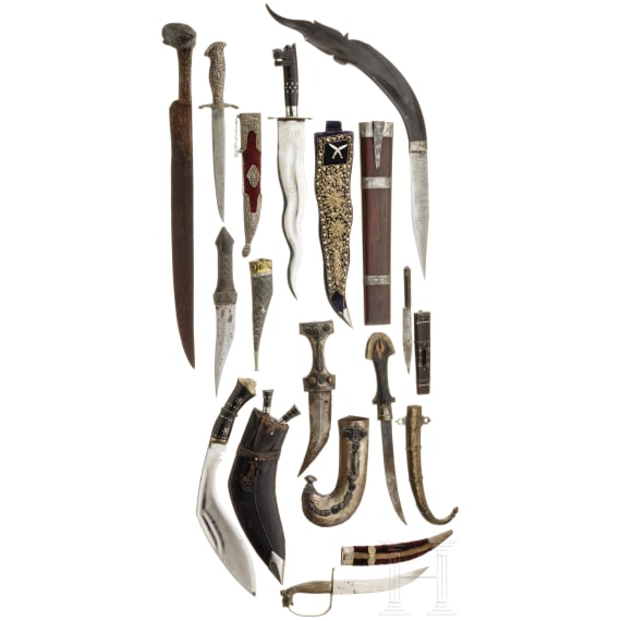 Ten mostly Oriental/Asian knives, circa 1900