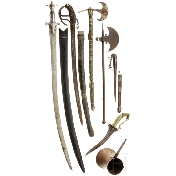 A collection of edged weapons, 19th/20th century