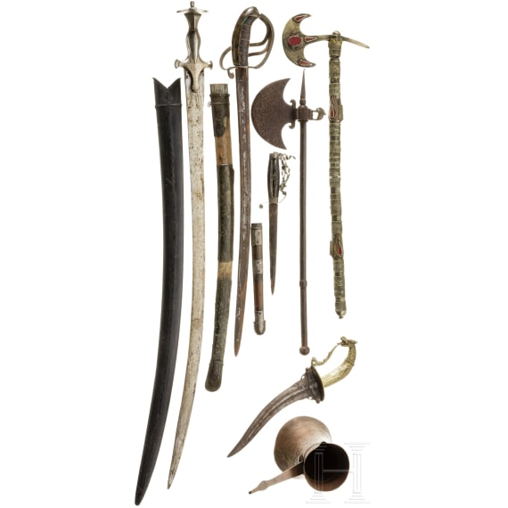 A collection of edged weapons, 19th/20th century
