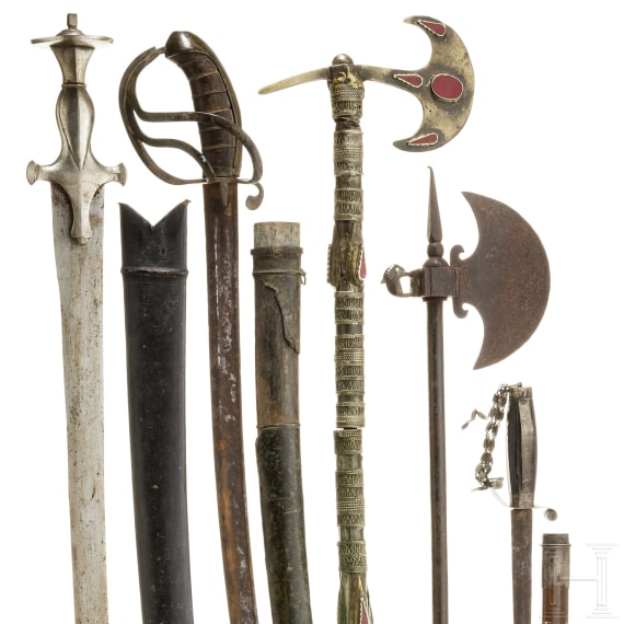 A collection of edged weapons, 19th/20th century