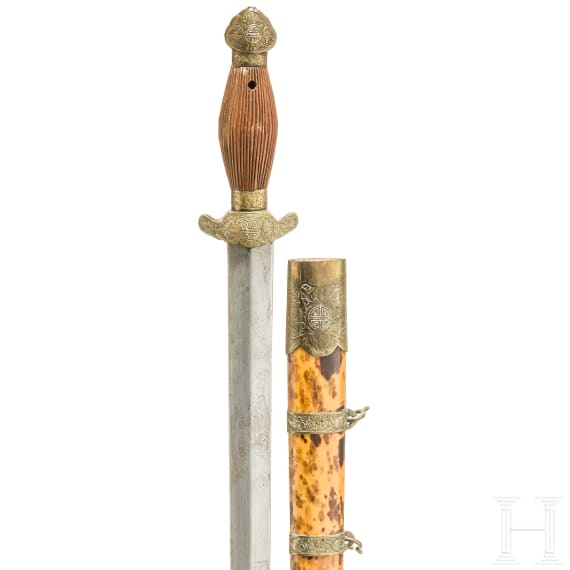 A small Chinese sword (jian), circa 1900
