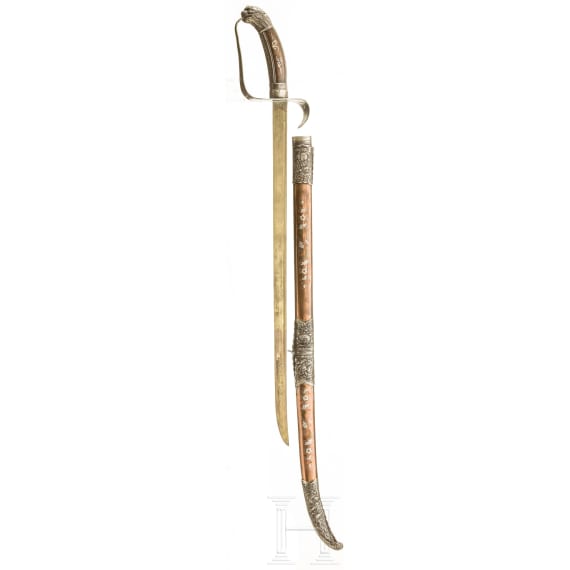 A Vietnamese silver-mounted sabre, 19th century