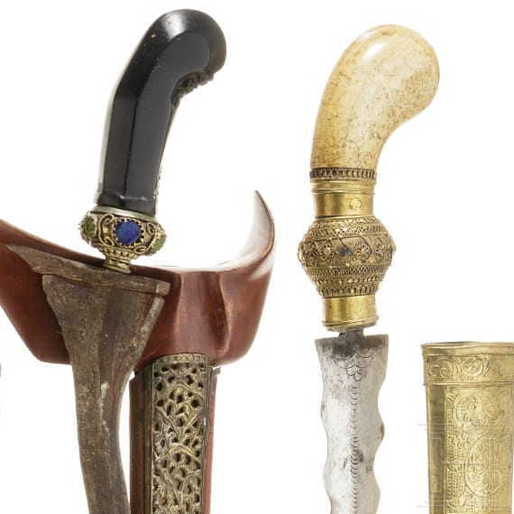 An Indonesian kris and two parangs, circa 1900