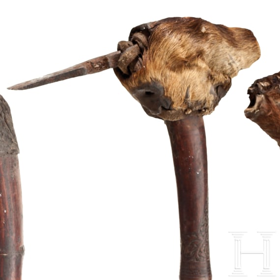 Three Indonesian(?) axes, ca. 1900