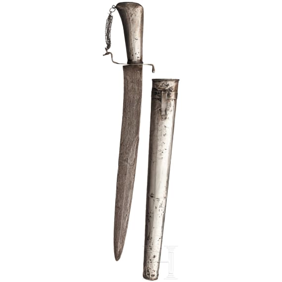A Javanese silver mounted Pedang, circa 1900