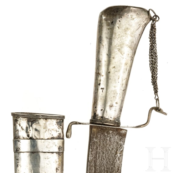 A Javanese silver mounted Pedang, circa 1900