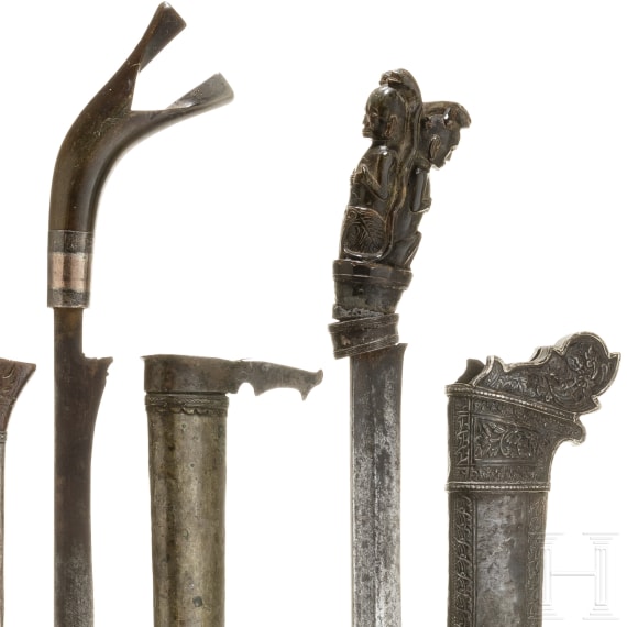 Three Malaysian golok, 19th century