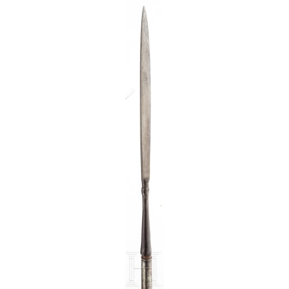 A silver-mounted Indonesian lance, circa 1900