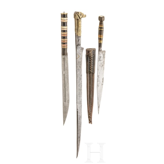 A small flyssa and two other North African knives, circa 1900