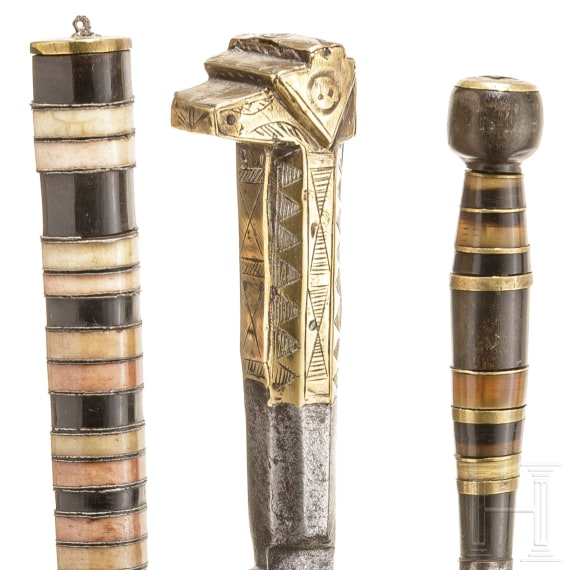 A small flyssa and two other North African knives, circa 1900