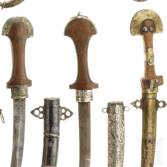 A small collection of eight Moroccan koummyas, 19th/20th century