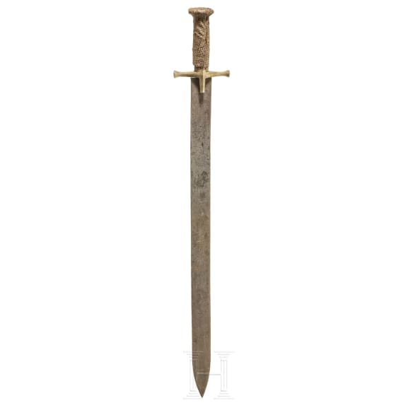 A Sudanese kaskhara with etched blade, circa 1900
