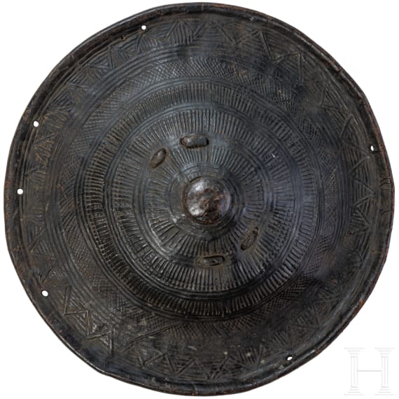 An Ethiopian leather shield, circa 1900