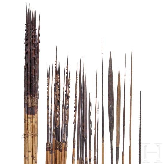 A collection of Papua New Guinean arrows