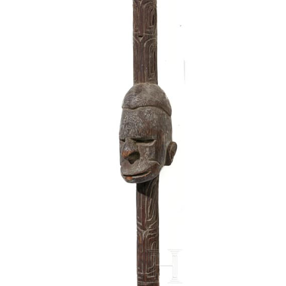 Four South Pacific ceremonial polearms