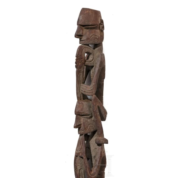 Four South Pacific ceremonial polearms