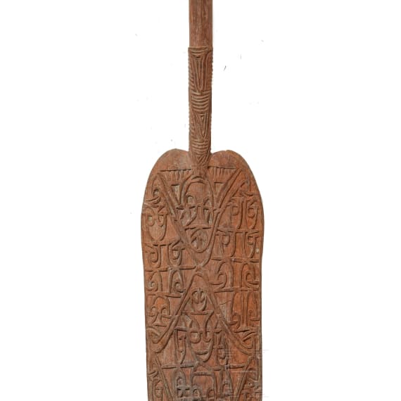 Four South Pacific ceremonial polearms