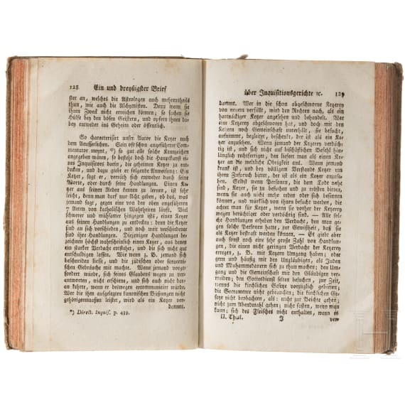 A German book publishing old letters on inquisition, dated 1793