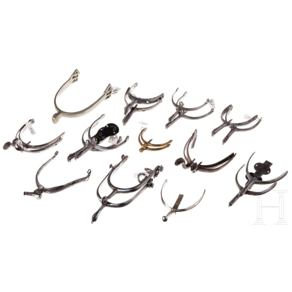 A small collection of spurs, 19th/20th century