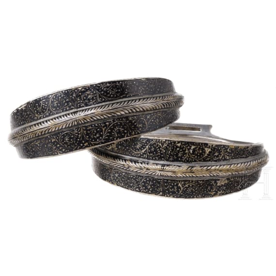 A pair of Indo-Persian stirrups, 19th century